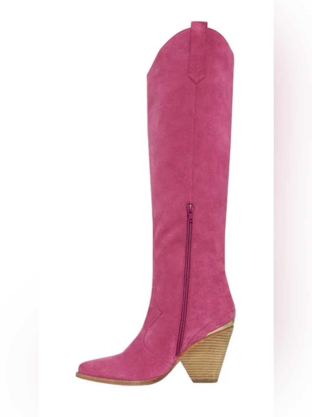 Spell Montana Knee High Suede Pink Boots - Picture 6 of 12